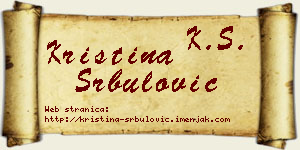 Kristina Srbulović vizit kartica